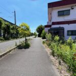 東側道路南　歩道がしっかり安心です